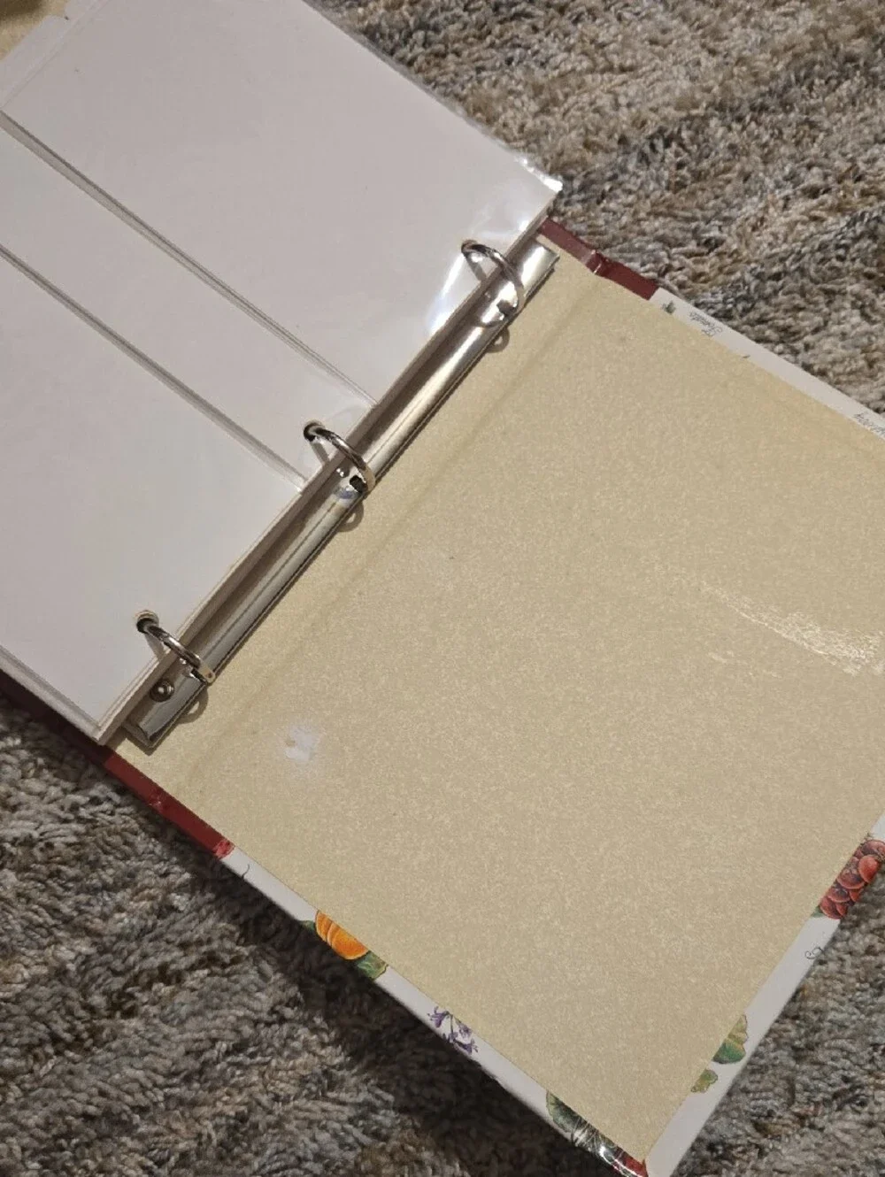 Recipes Journal Notebook - Cream with Red Accent